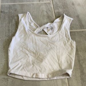 Ribbed cut tie knot tank top